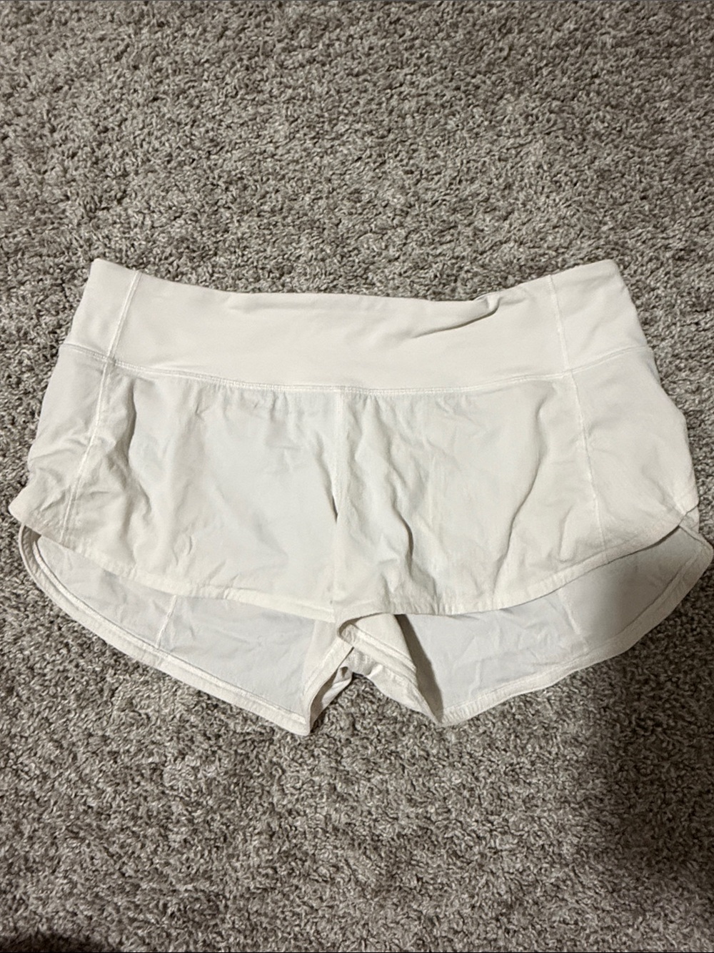 lululemon athletica Hottie Hot Shorts White Athletic Running Shorts - Picture 4 of 5